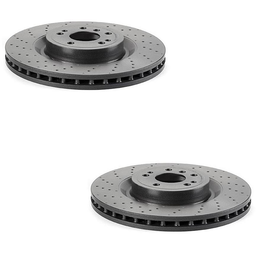 Mercedes Disc Brake Pad and Rotor Kit - Front and Rear (350mm/330mm) (Ceramic) (EURO) 1664230600 - Akebono Euro Ultra-Premium 4122639KIT